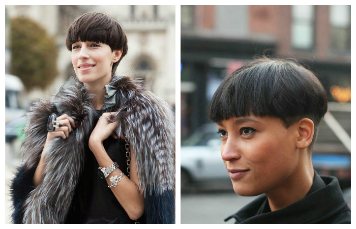 Модная стрижка на короткие волосы под горшок, фото