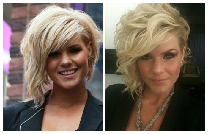 Модная укладка стрижки боб на короткие волосы