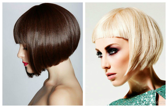 Стрижки боб на короткие прямые и гладкие волосы