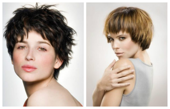 Каскадные короткие стрижки