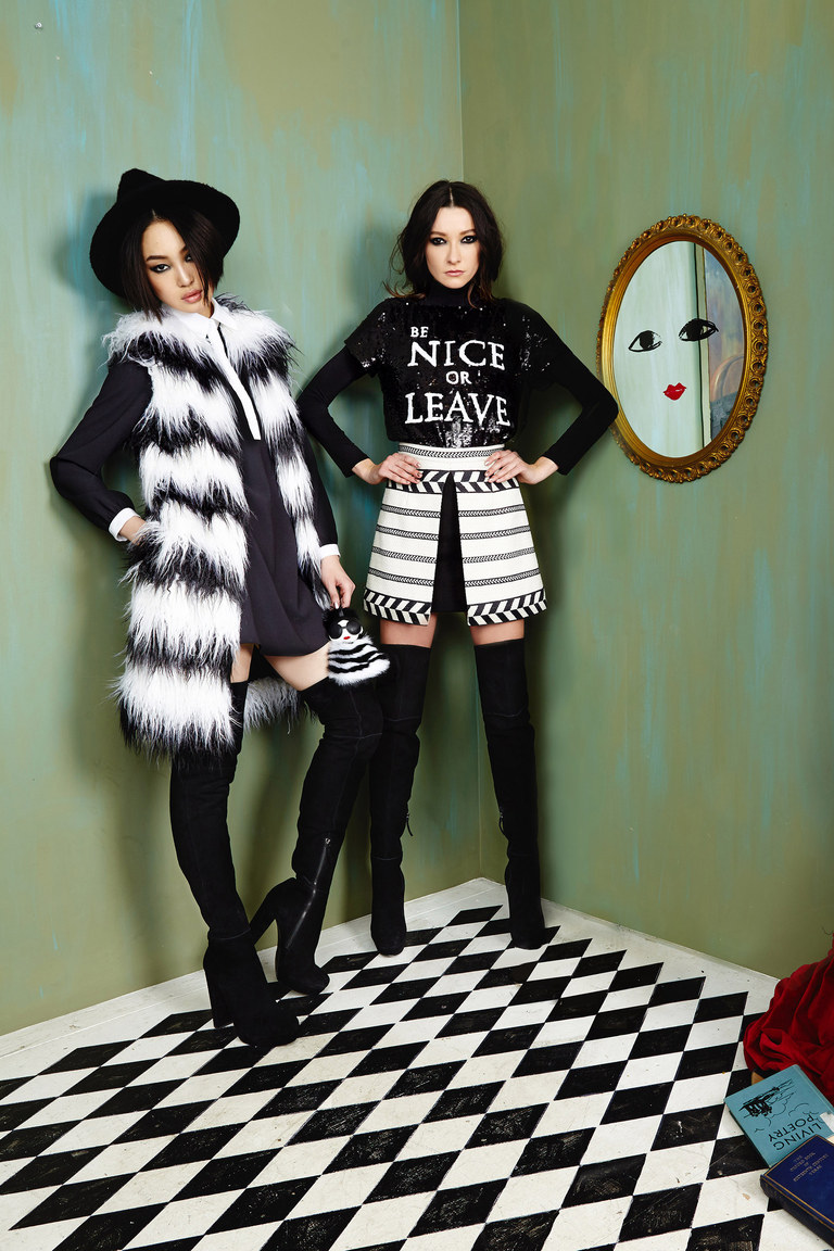 На фото модная кофта осень-зима 2016-2017 со стильной аппликацией из коллекции Alice+Olivia.
