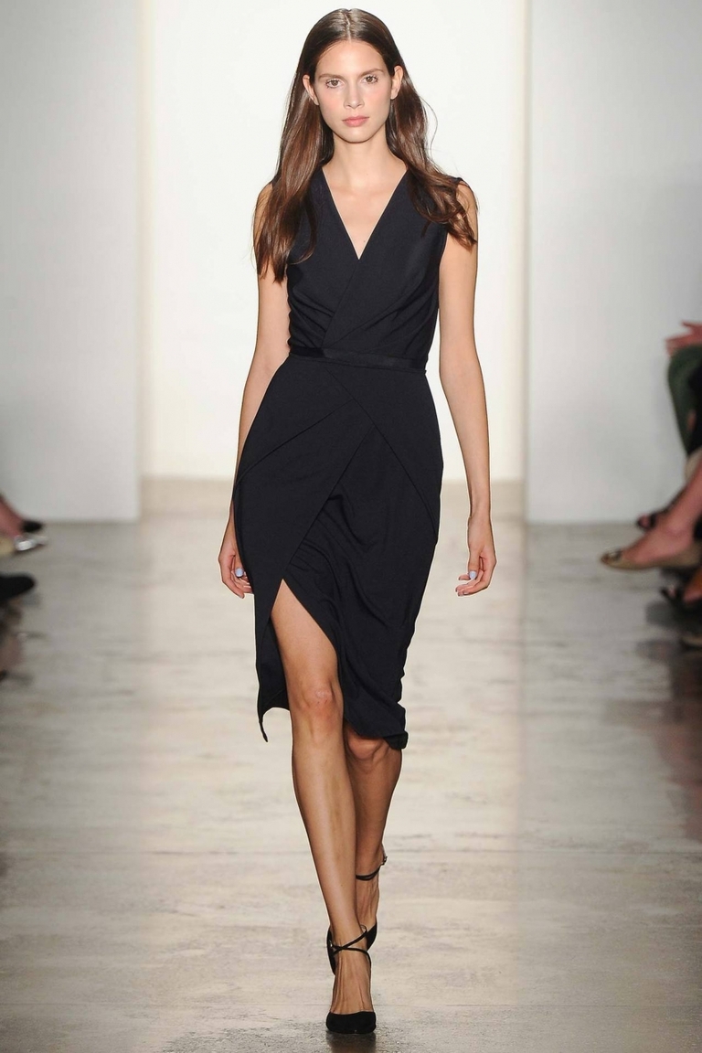 Черное модное платье футляр 2015 — фото новинка в коллекции Costello Tagliapietra