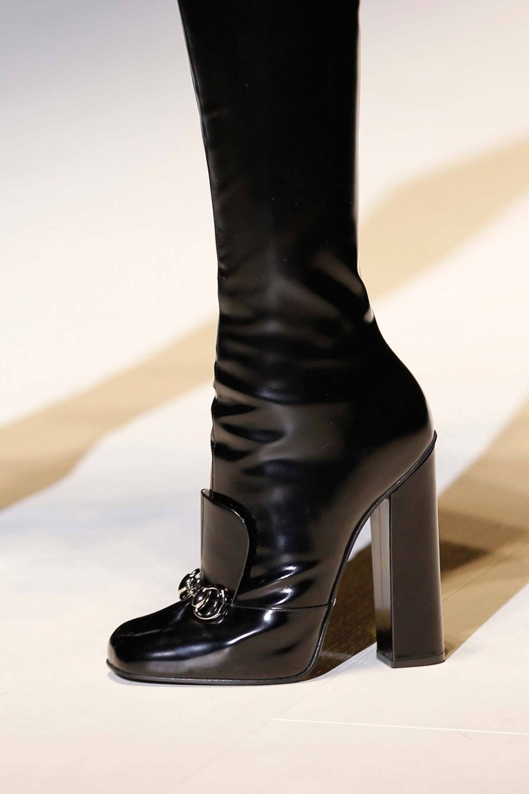 Черные модные сапоги 2015 – фото новинка Gucci