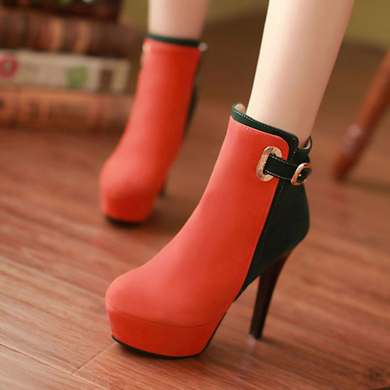 Стильные красные ботильоны 2015-2016-фото
