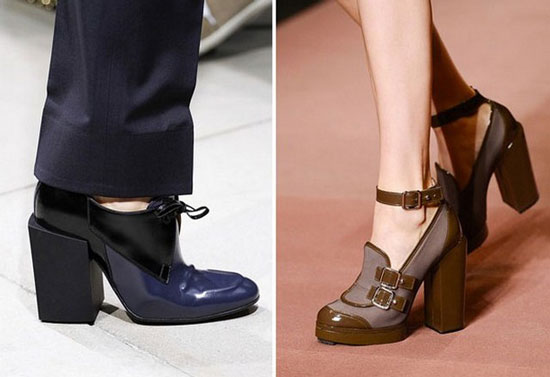 Ботильоны и актуальная форма каблука-фото