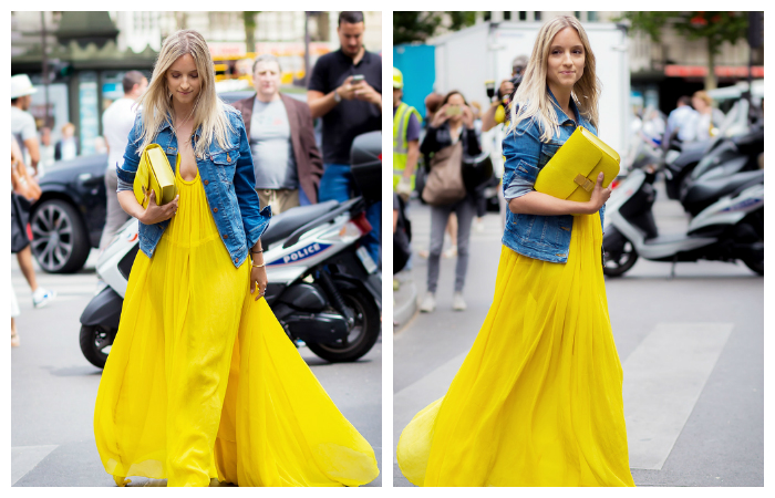 Желтое платье: с чем носить?