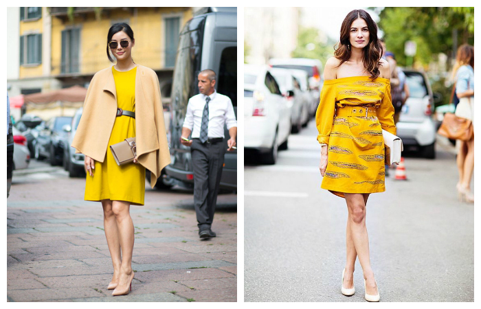 Желтое платье: с чем носить?
