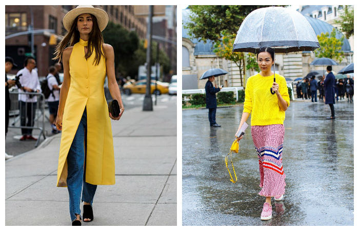 С чем еще можно носить желтую одежду?