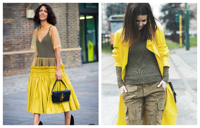 Желтый и хаки