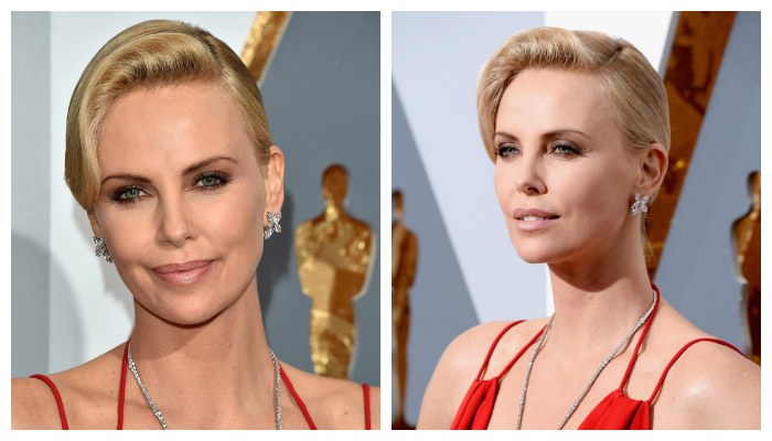 Гладкие вечерние прически с красиво уложенной челкой на средние волосы