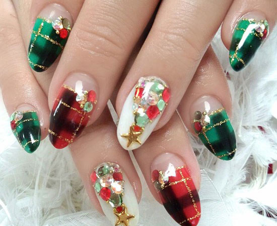 Маникюр на новый год 2017