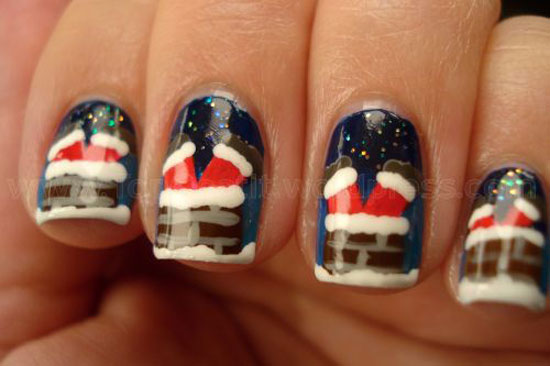 Маникюр на новый год 2017 фото