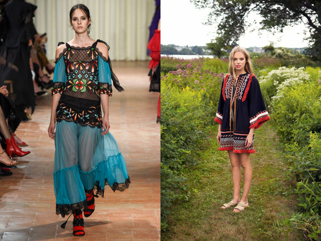 Модные платья в этностиле 2017