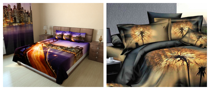 Красивое постельное белье с фотопечатью