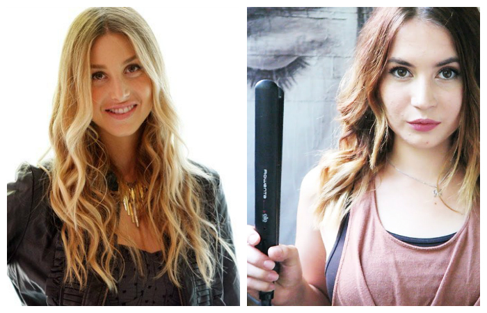 Пляжная укладка длинных волос утюжком